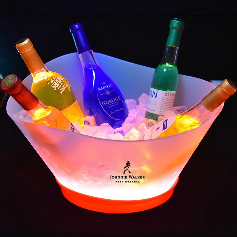  Недорогой светодиодный rgb Ведерко для пива вина шампанского льда акриловые Пластиковые