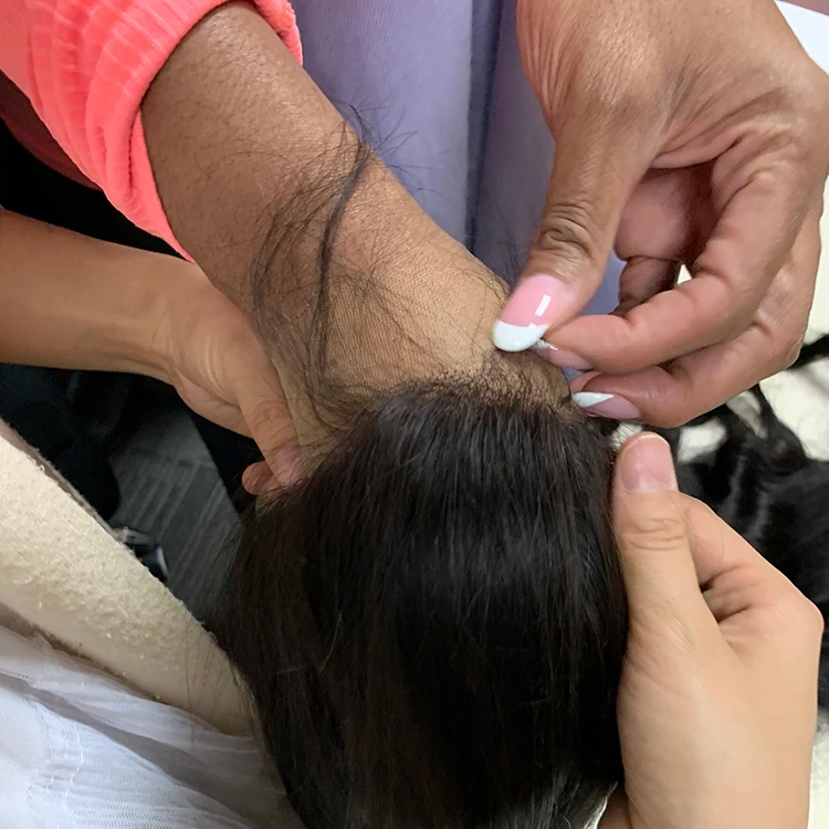 
Cuticle Aligned Virgin Cambodian Hair Transparent Swiss Lace 13X6 Deeper Parting Hd Lace Frontal Wig 