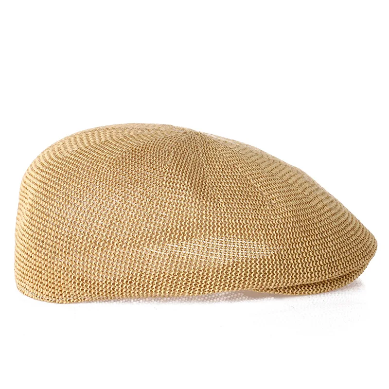 
Men Handmade Straw Newsboy Caps Ivy Hats Summer 