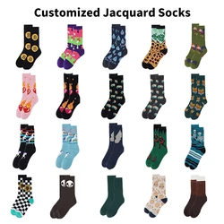 Eco-friendly Customized Label Custom Combed Cotton Socks Cool Men Socks with Designs and Logo