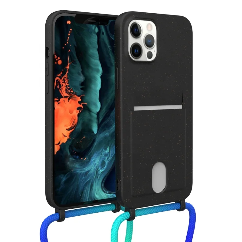 Necklace 11 Strap Recycled Biodegradable Phone Case for Iphone 12 Pro Bumper