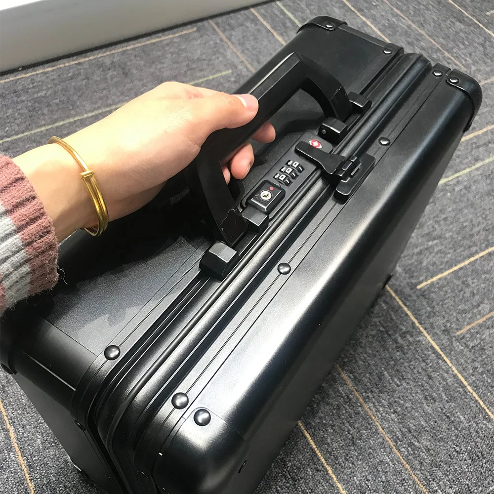 light-weight Aluminum beauty cosmetic makeup mirror carry case beauty make-up boxes custom logo