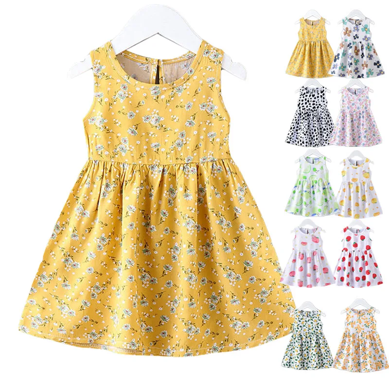 kids clothing wholesale girls sleeveless toddler girl casual dress in kids happy birthday dresses for girls