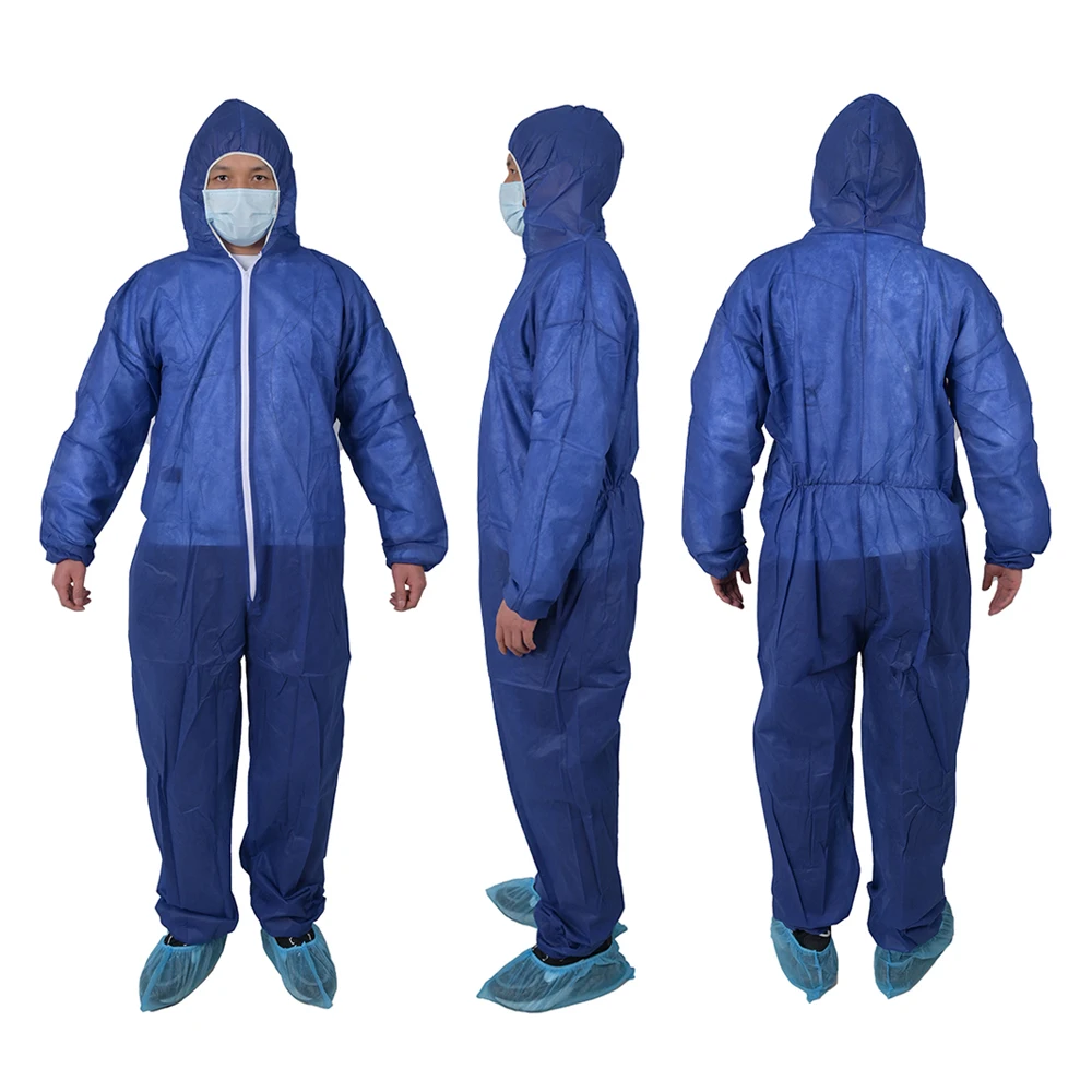 Custom Non Woven Ppe Pp Pe Safety Protection Coverall Type 5/6