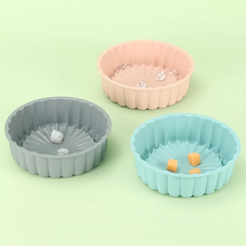 Silicone Charlotte Cake Pan Reusable Mold Fluted Cake Pan Round Silicone Molds for Cheesecake Brownie Tart Pie