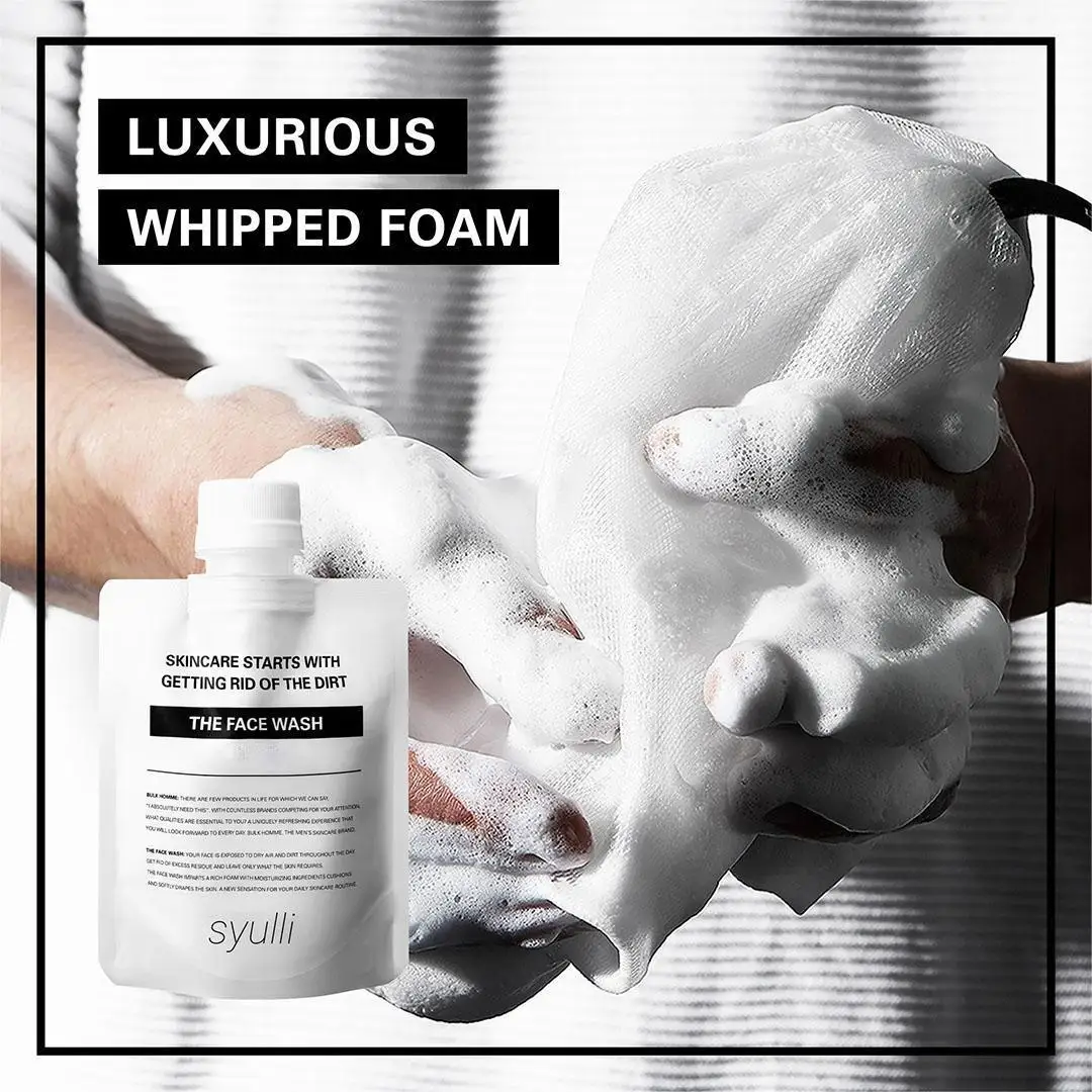 Private Label Natural 100g Green Tea Macadamia Oil Moisturizing Facial Cleanser Rich Foaming Face Wash For Mens Skin Care