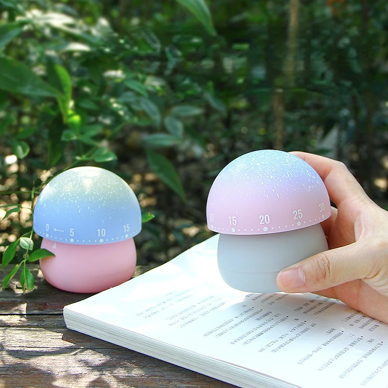 Cute Mushroom Mechanical Kitchen Timer Kids Wind Up 60 Minutes Manual Countdown Timer For Classroom Home Study And Cooking