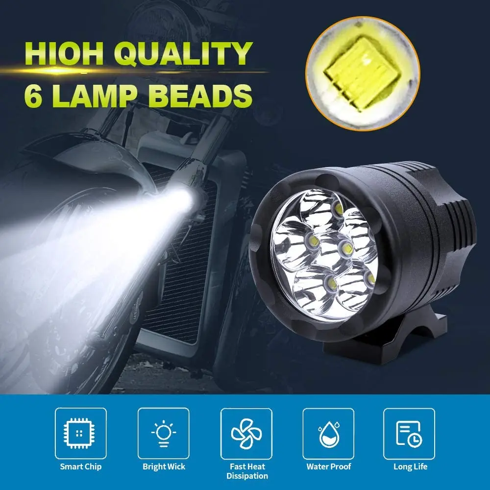 Motorcycle LED Headlight Spotlight for  R1200GS  F800GS F650 K1200S LED Auxiliary  LED   Lamp 12V