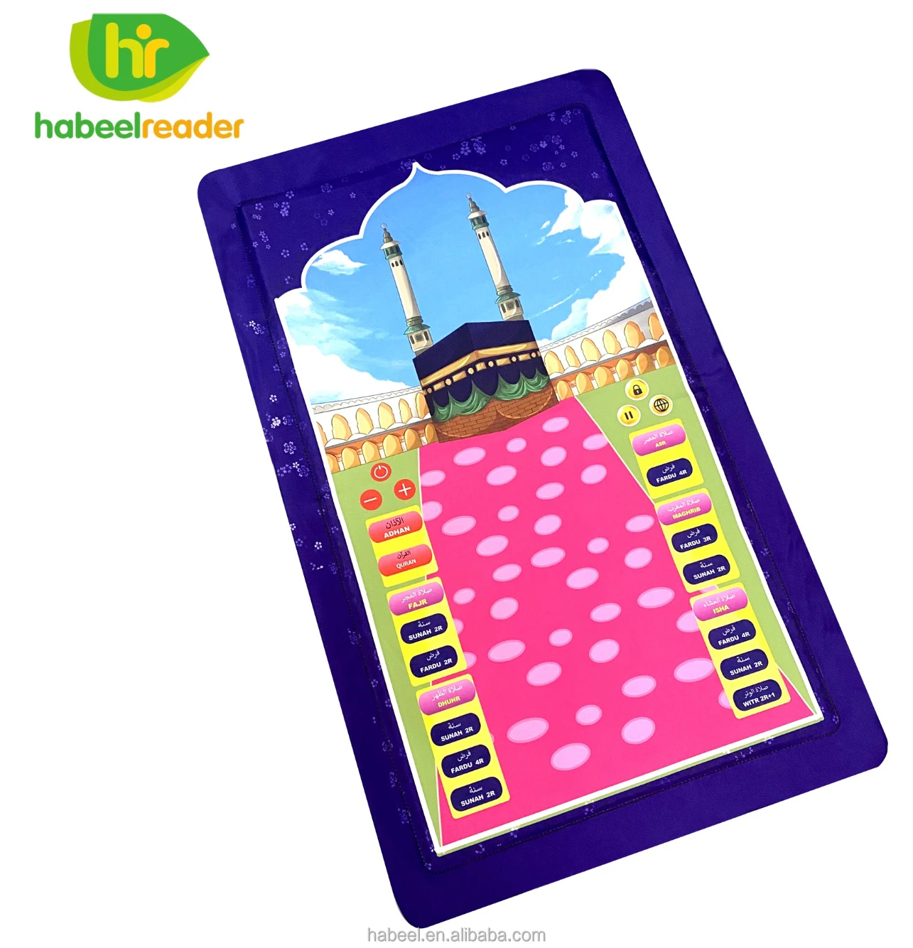 Мусульманский детский коврик для молитв, электронный обучающий коврик для молитв с арабским, английским, французским языками, 10 языков
