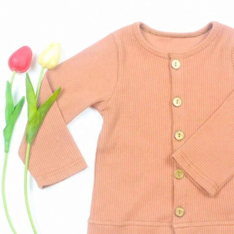 
long sleeve solid color baby winter suit kids tank top in ribbon cotton warm baby clothing 