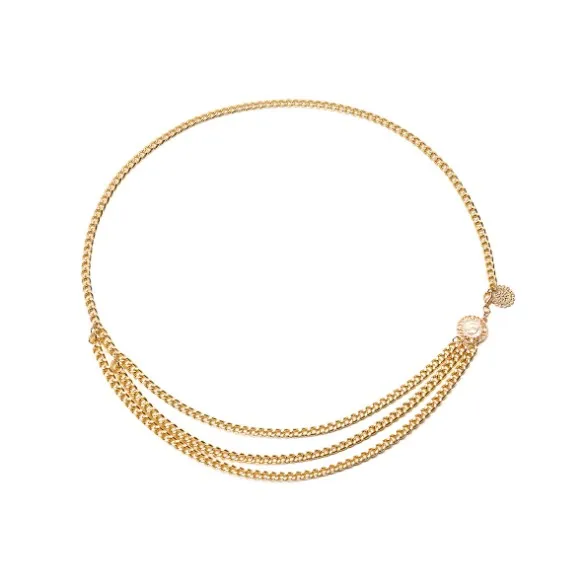 Alloy multi-layer body chain indian sexy waist chain women