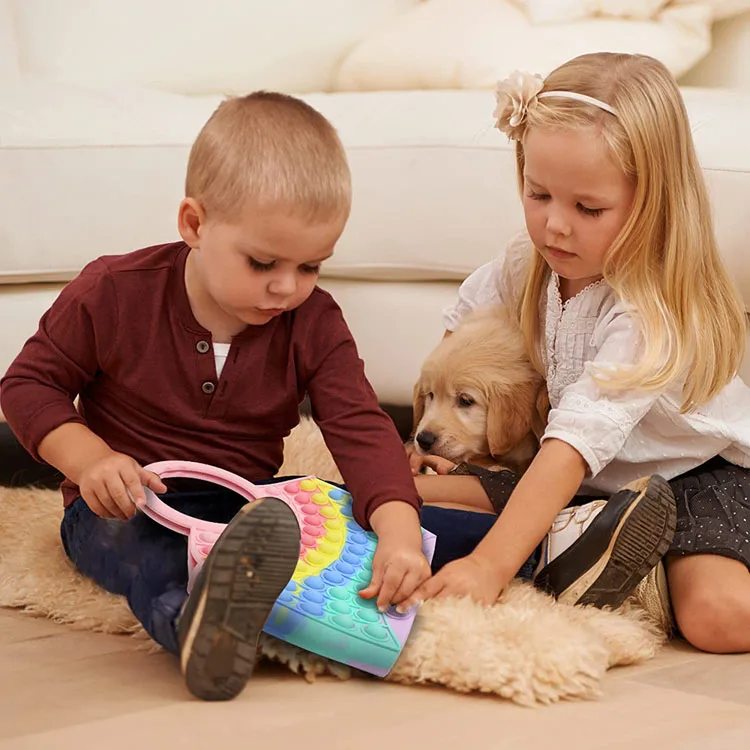 Large Capacity Silicone Waterproof Fidget Tote Bag Shoulder Bag Girls Ladies Travel Beach Hand Bag