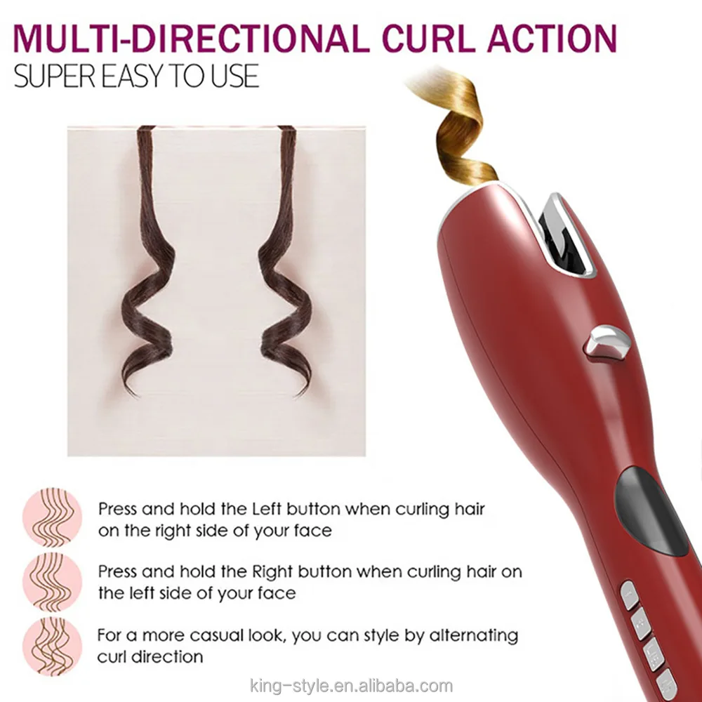 Ceramic hair curler machine prince 2 in 1 hair straightener curling iron