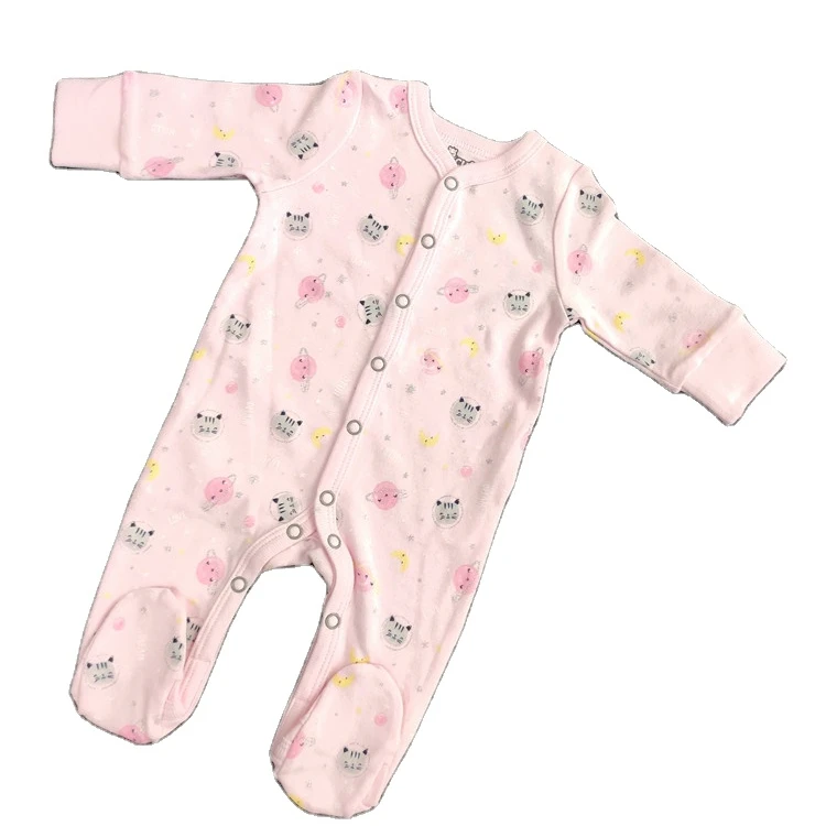 
Wholesale high quality 100% cotton winter wrap foot romper long sleeve baby clothes jumpsuit 