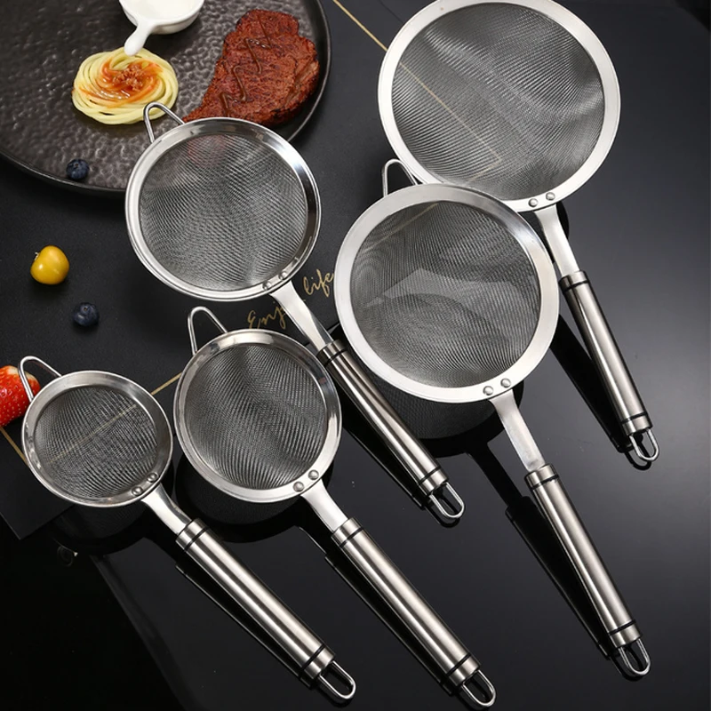 Stainless Steel Slotted Mesh Ladle Strainer For Skimmer Colander Skimming Spoon Kitchen Tools