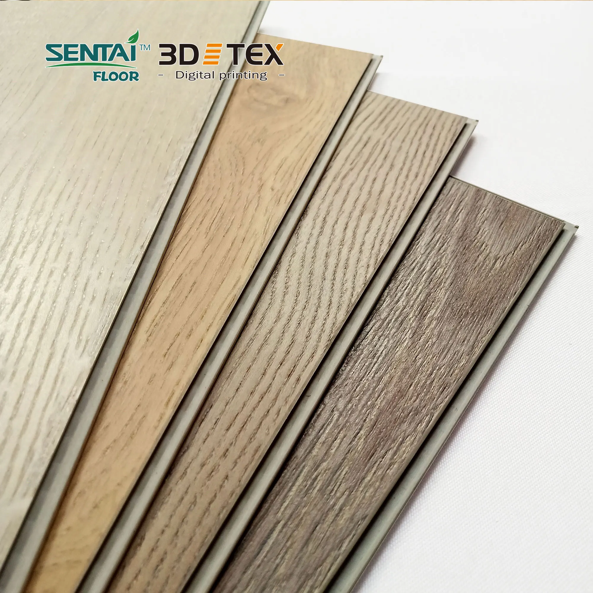 sentai 3D TEX digital printing spc flooring with SPC core vinyl flooring for living room, bed room