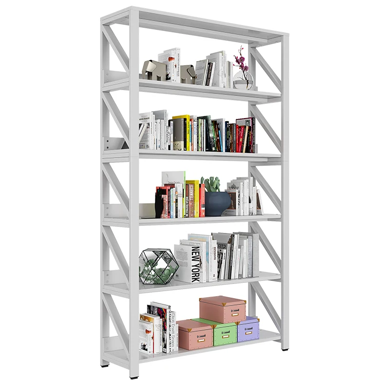 Living Room Furniture Display Shelf Corner Divided Bookshelf Bookcase With Baffle