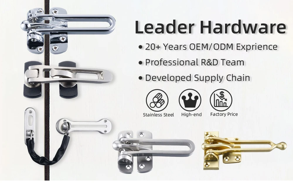 Interior Doors Additional Front Door Locks Strong Rust Resistant Steel Chain Locks Drill Chain Door Guards