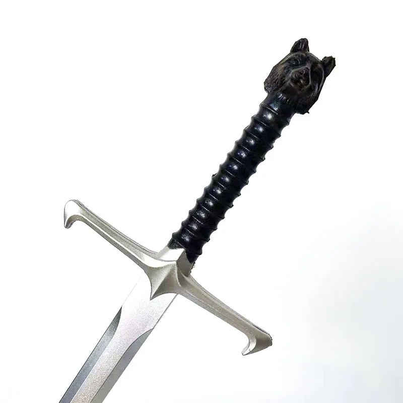 Medieval PU Foam Two Handed Sword Toy Great Sword Weapon Toy for Knight Soldier Warrior Costume Battle Play Halloween Cosplay