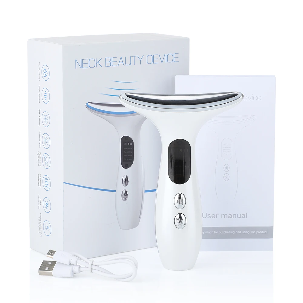 4 Modes 3 Intensity Adjustments Positive And Negative Ions Color Light Rejuvenation  Reduce Facial Wrinkles  Neck Beauty Device