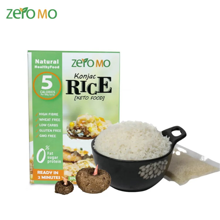 Оптовая продажа, органический сушеный корневой рис Konnyaku с низким содержанием жира, konкак Keto, без глютена, с низким содержанием углерода, рис Konjac Shirataki
