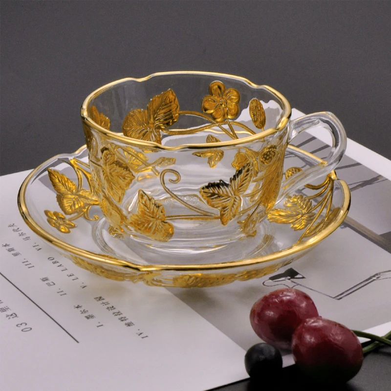 turkish borosilicate  saucer glass cup tea coffee 6ozs