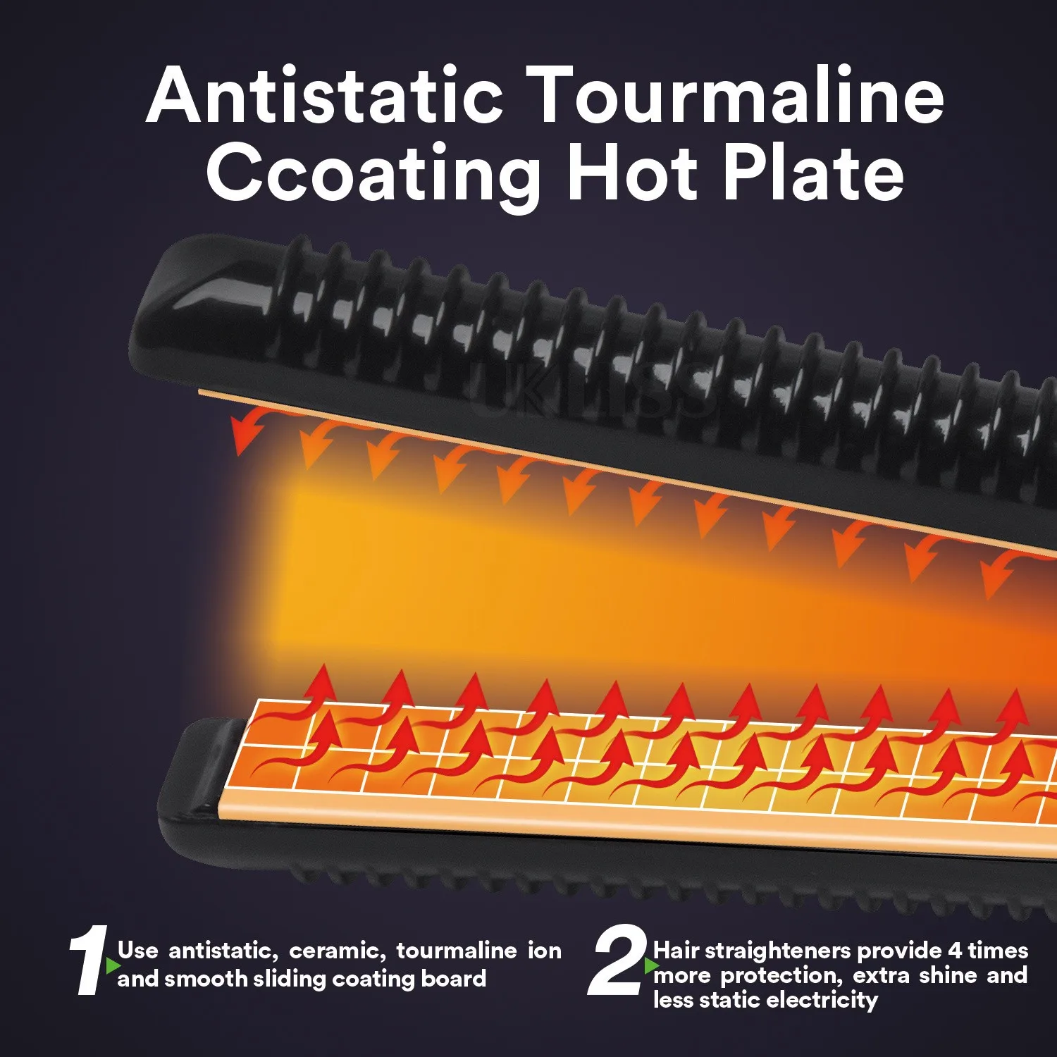 Professional Ceramic Heating Flat Iron For Thin Hair Short Hair Styling Adjustable Hair straightener