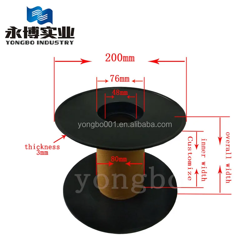200mm simple assembly bobbin spool (plastic platter + paper tube)