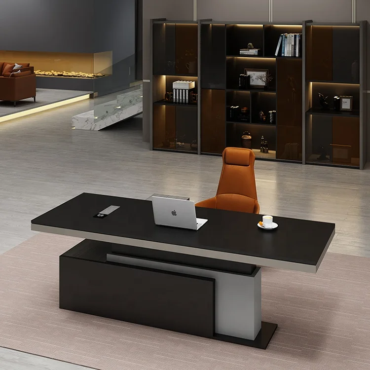 Intellengent ergonomic boss office sit stand desk ceo office table standing electric desk