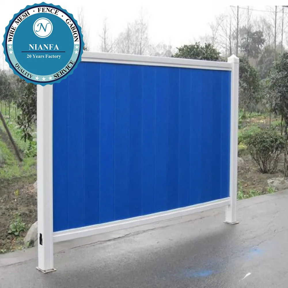 Vertical Decorative Garden PVC Vinyl Fence Panels Privacy Perimeter Slats Fence