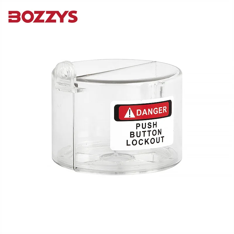 Removable Transparency Glass Resin PC Push Button Lockout Cover With mounting base Suitable for Emergency Stop Push Button