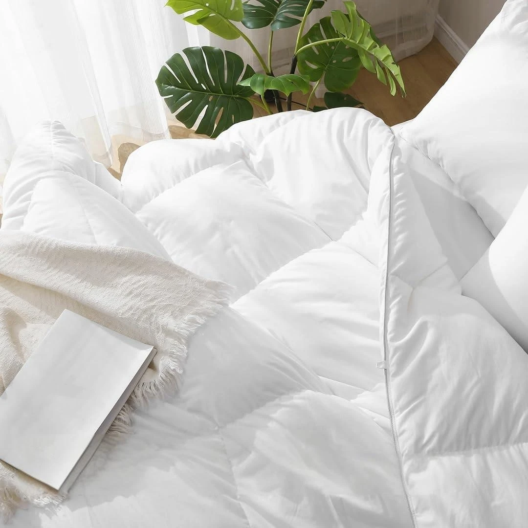 Luxury Hotel Goose Feathers Down Comforter Super Soft 100% Cotton Cover Heavy weight extra warm goose down quilt