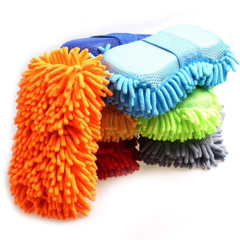  Different Colors Chenille Car Cleaning Block Washing