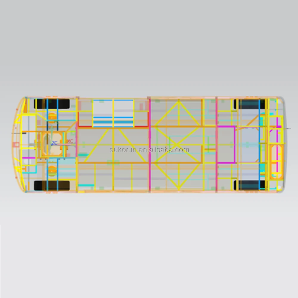 Bus Premium Electric Vehicle Chassis 110KW Rated Power, 5000 to 12000 RPM Motor-Assisted Braking Precision Drive Motor