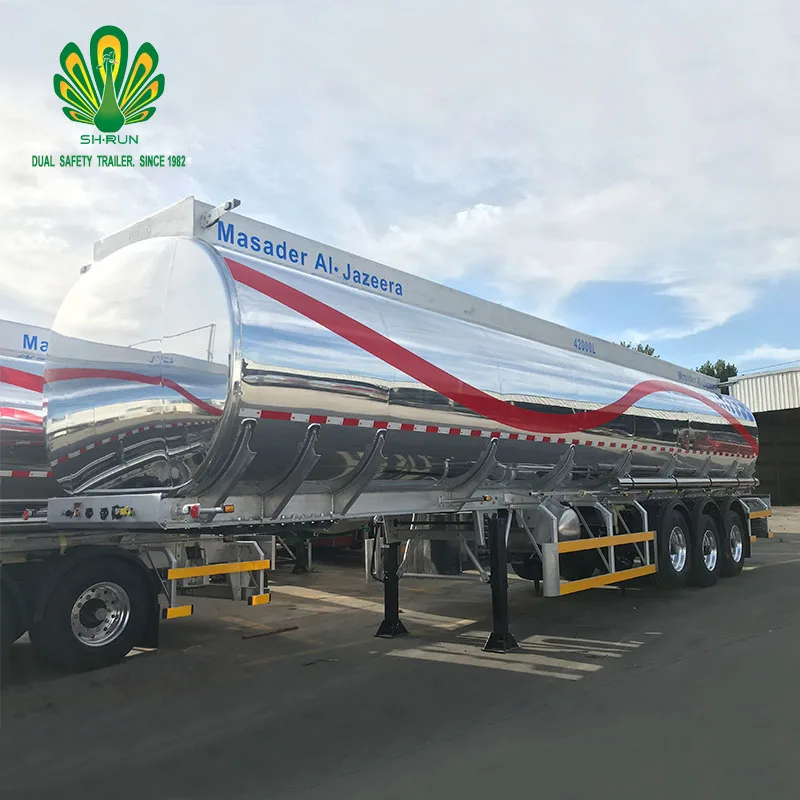 30-60 кубический алюминиевый сплав, масляный резервуар, трейлер, зеркальная полировка, обработка более красивая