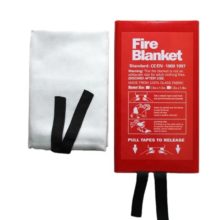 Fire safety 550 Degree Celsius Resistant fiberglass fire retardant blanket for home, school, hotel, kitchen