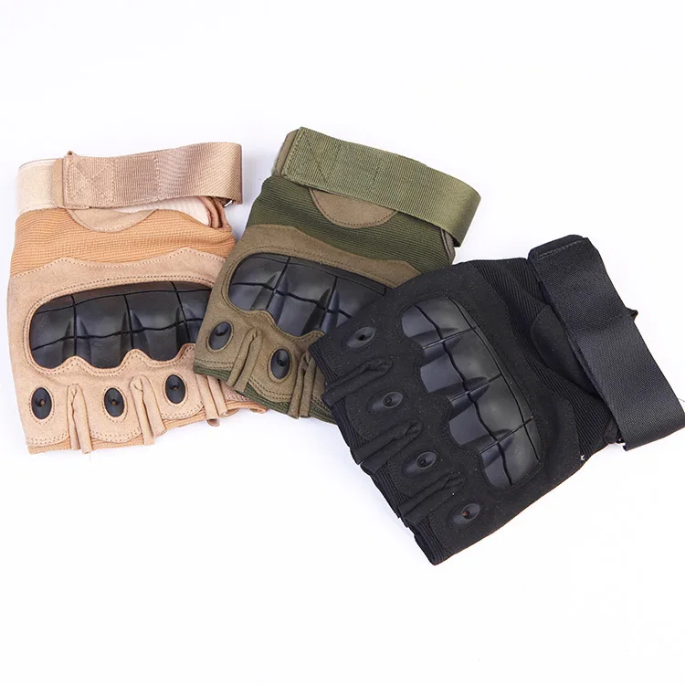 Tactical Fingerless Half Finger Hard Knuckle Combat tactical Gloves