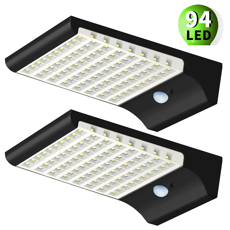 Wholesale CE 94 LED Outdoor Wireless Waterproof Intelligent Solar Motion Sensor Lights  led wall lamp solar  wall bracket lights