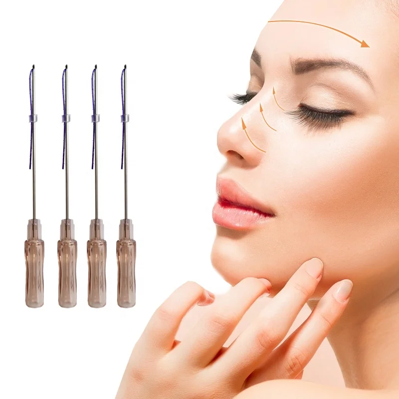 Factory supply PCL PLLA PDO COG threads lifting face care hilos tensores faciales 19Gx100