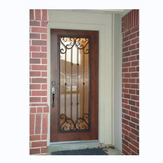 Stainless Steel Iron Entry Door Thermal Break Wrought Iron Door Exterior Entrance Door For House