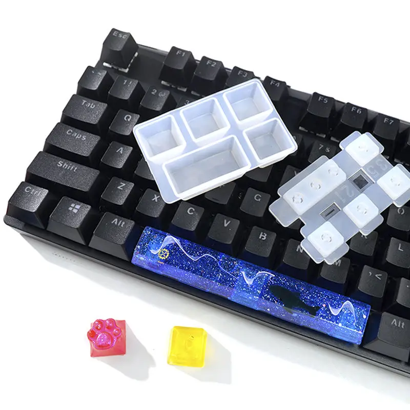Keycap silicone mold DIY mechanical keyboard silicone mold resin cover mirror dripping mold