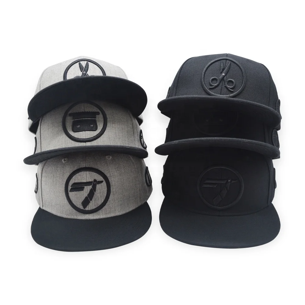 Wholesale unisex gorras sports fitted hat flat brim 3D embroidery logo custom snapback cap