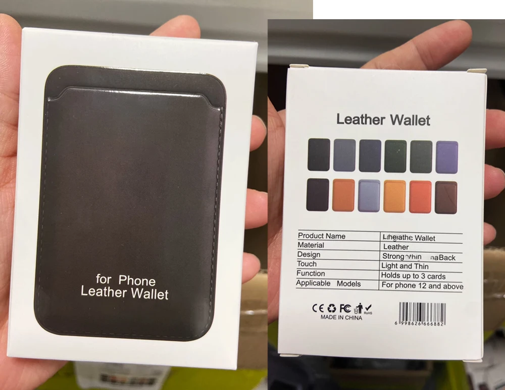 Rfid Phone Back Cardholder For Mag-safe Phone Card Wallet Credit Id Card Holder Custom Pu