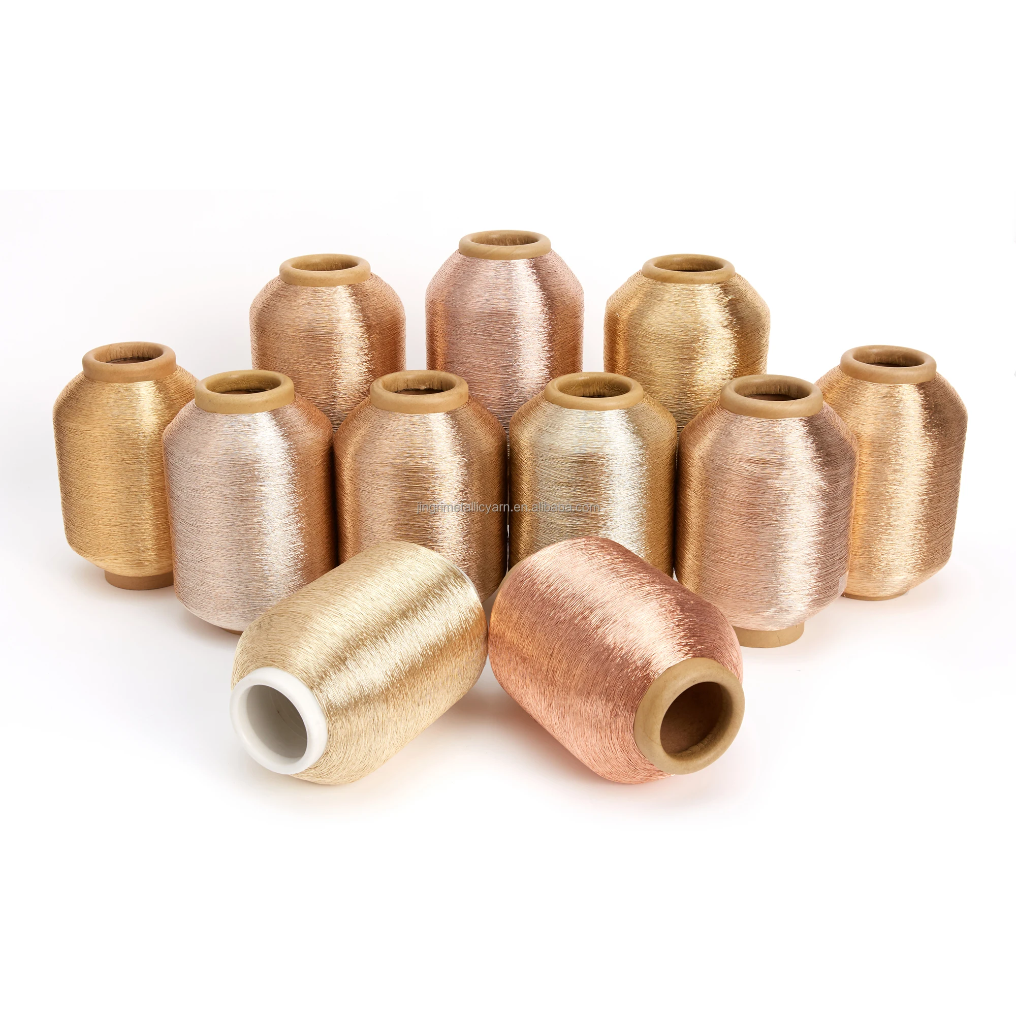 JR Ms Type Cotton 600D Bronze Premium Metallic Yarn Metallic Thread Embroidery Thread for Weaving Tape