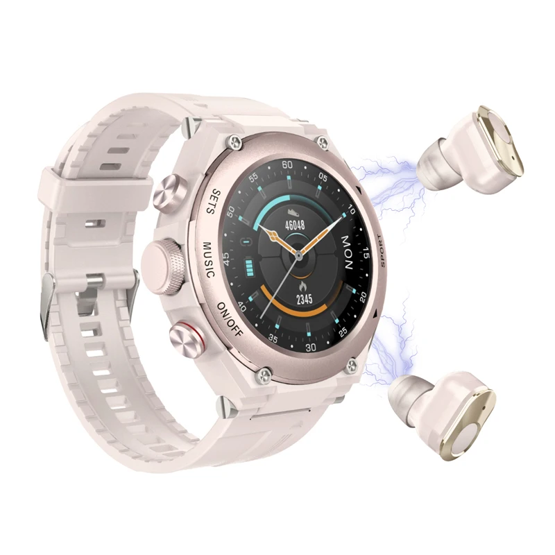 Waterproof Calling music Smartwatch Earbuds Headset 2 in 1 T92 Smart watch With Earphone Reloj Touch Screen Smart Watch