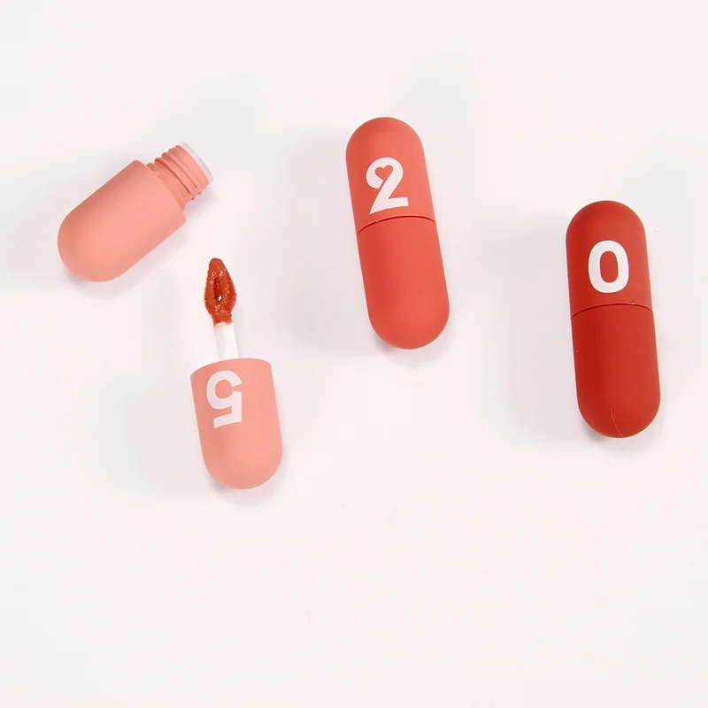 Новый дизайн мини капсульный бархатный блеск для губ Косметика увлажняющая жидкая помада блеск для губ частная марка