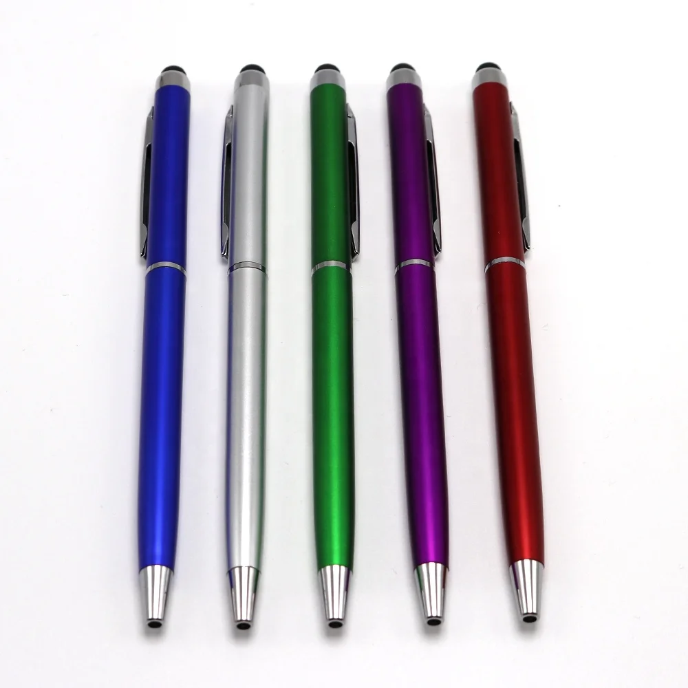 2024 stationery supplier  hot sales hotel advertising pen slim twist stylus touch pen with customize logo