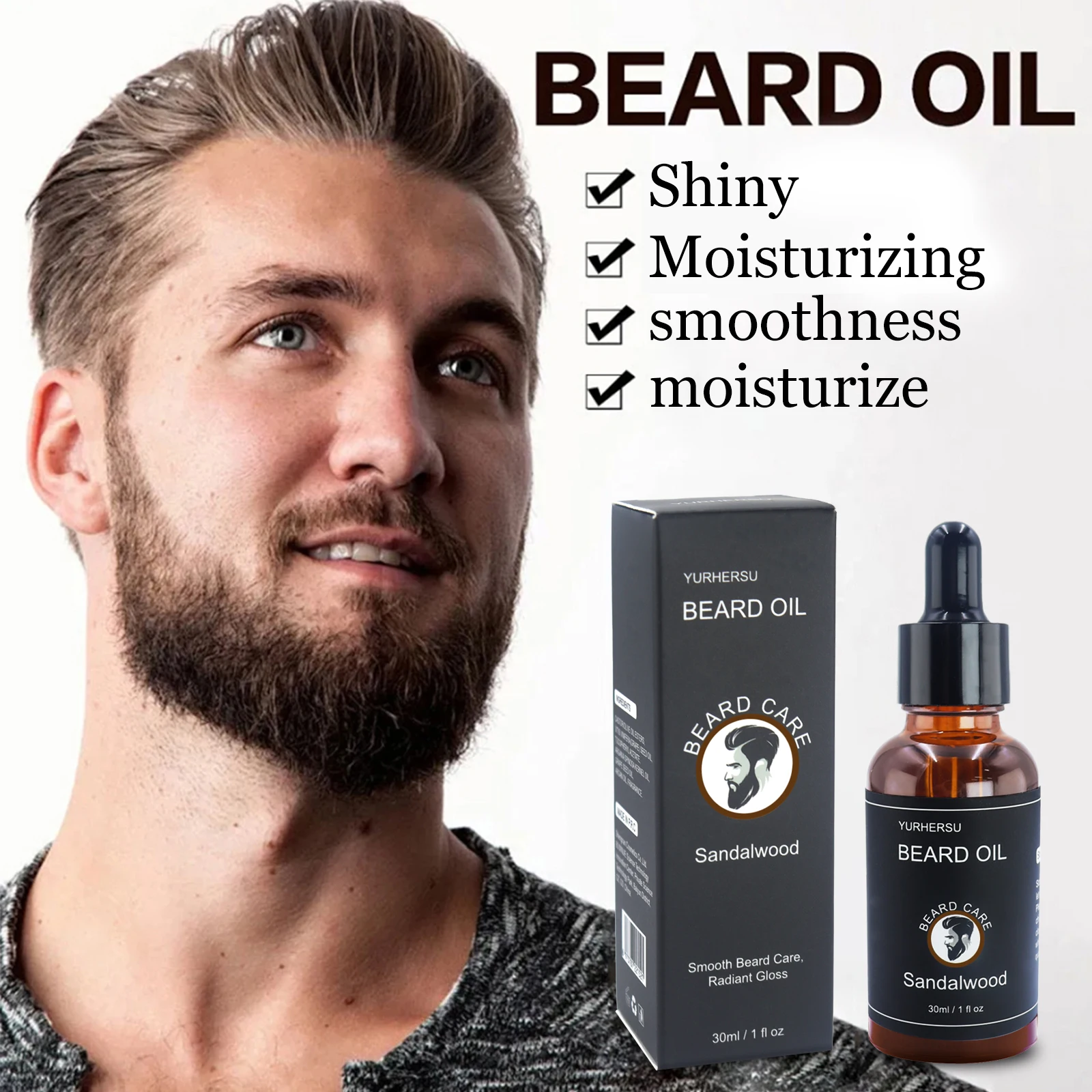 YURHERSU Wholesale Organic Beard Care Beard Growth Growing Oil Beard Oil