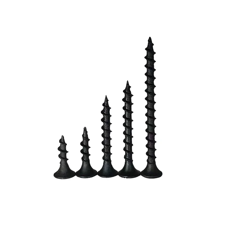 China fastener manufacturer drywall screw Gypsum screw fine course thread Black grey phosphorus