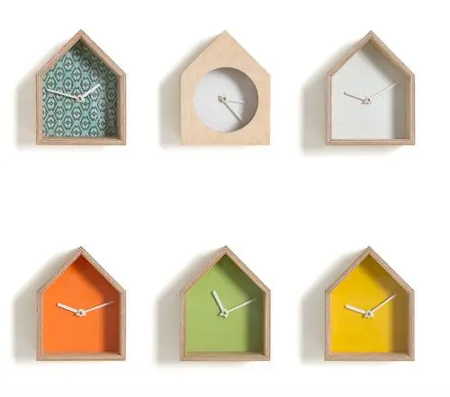 Customized Wholesale Gift Ideas Creative Student Kids Bedroom Carton Animal Shape CuteBird shape Wood Clock